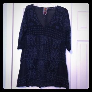 🌈Navy Johnny Was Tunic 🌈